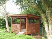 Wooden Building. Sustainable eco-friendly garden furniture