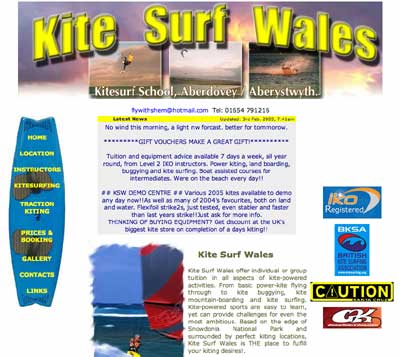 Kite Surf Wales screen grab