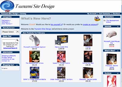 Demo osCommerce screen grab Demo osCommerce screen grab