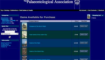 Palaeontologial Association screen grab