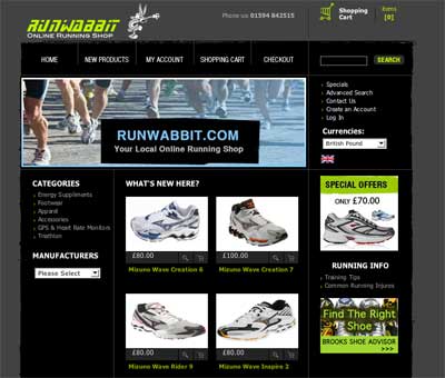 runwabbit Wesbite Screen Grab