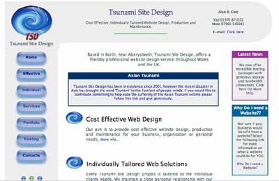 Tsunami-Site-Design screen grab