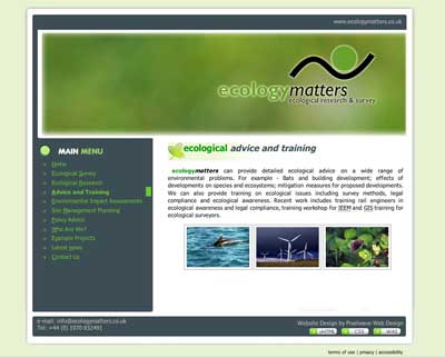 Ecology Matters Website Screen Grab