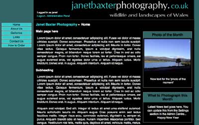 Janet Baxter Photography Screen Grab