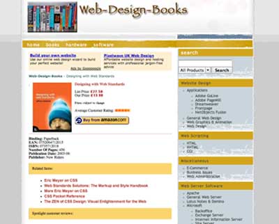 Screen grab of Web-Design-Books website