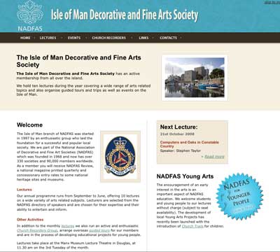 iomdfas Isle of Man DFAS website design