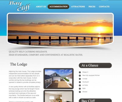 Bay Cliff Wales Website Screen Grab