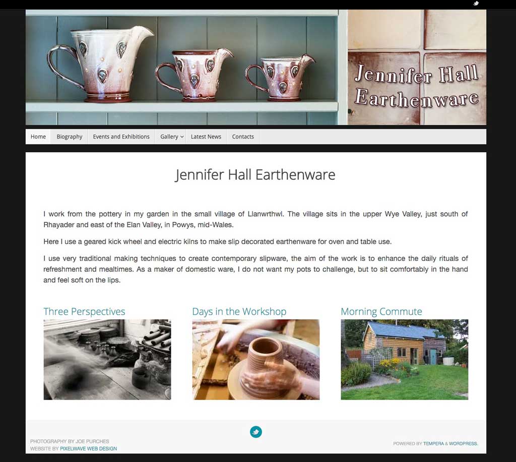 Jenny the Potter Website Screen Grab